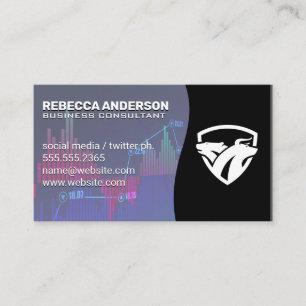 Beer Bull Logo financiële grafiek van de aandele Visitekaartje