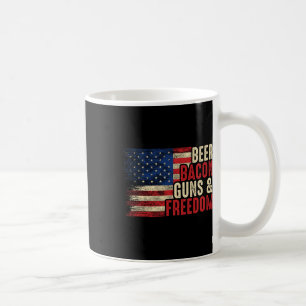 Beer Bycon Pistolen en Vrijheid - BBQ  USA Flag Koffiemok