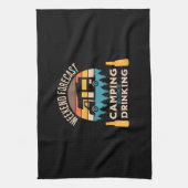 Beer Camping With Beer Birthday Theedoek (Verticaal)