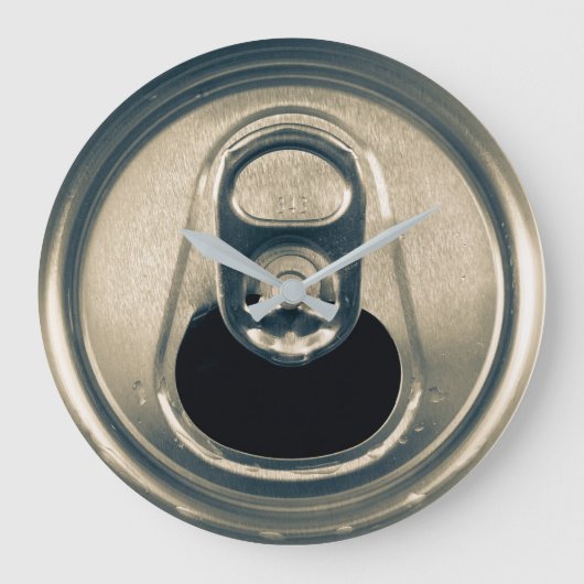 Beer Can Pop Top Beer Drinker Man Cave Grote Klok (Voorkant)