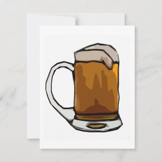 Beer Cartoon Art Invitations - Beer Invites (Devant)