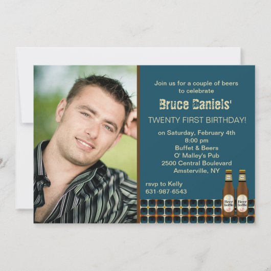 Beer Cheers Fotouitnodiging Kaart (Voorkant)