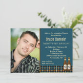 Beer Cheers Fotouitnodiging Kaart (Staand voorkant)