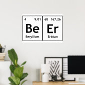BeEr Chimie Tableau Périodique Élément Symboles Wo (Bureau à domicile)