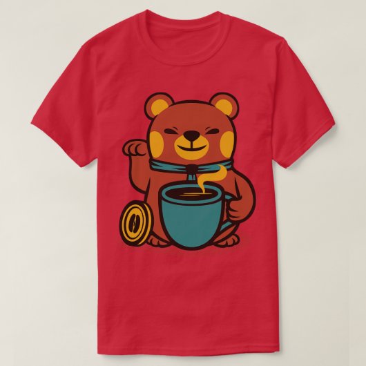 Beer Coffee Manekineko van Tobe Fonseca T-shirt (Design voorkant)