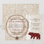 Beer Cub Winter Forest Baby Sprinkle for Boy Kaart (Voorkant / Achterkant)