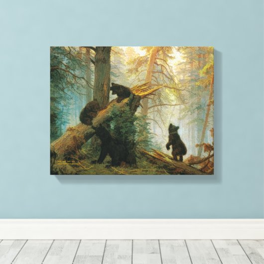 Beer Cubs van Ivan Shishkin Canvas Afdruk (Insitu (Houten vloer))