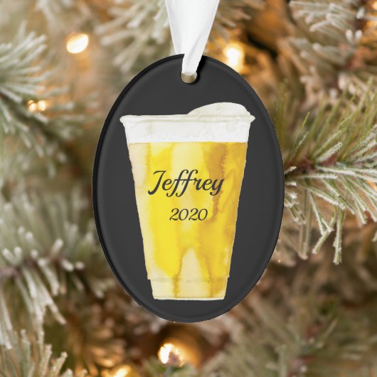 Beer Cup Gepersonaliseerd Ornament (Boom)