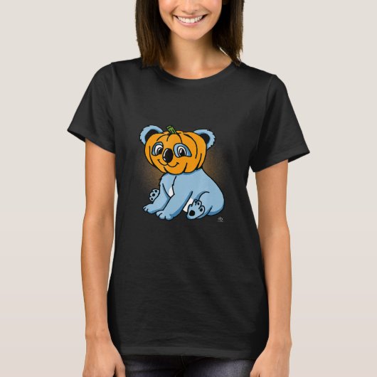 Beer Cute Koala met pomkin Halloween 2018 T-shirt (Voorkant)