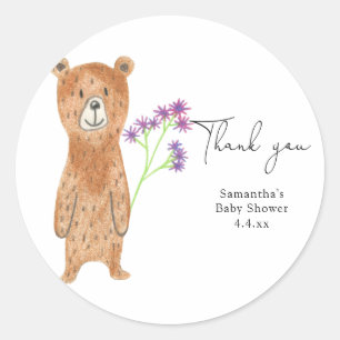 Beer dank je baby shower ronde sticker