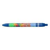 Beer dat honing eet kind gepersonaliseerde blauwe  blauwe inkt pen (Voorkant)