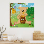 Beer dat honing eet poster (Keuken)