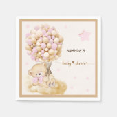 Beer Decor Baby Meisje Douche Roze Servet (Voorkant)