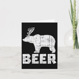 Beer Deer Beer Funny Drink jachtkamp pa Kaart