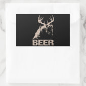 Beer Deer Beer Rechthoekige Sticker (Tas)