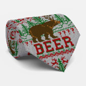 Beer Deer of Beer kerstjuweel Stropdas (Opgerold)