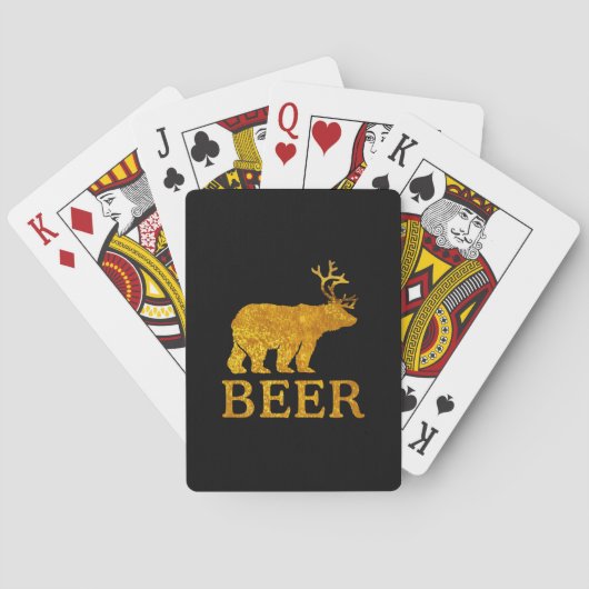 Beer Deer of Beer op bier Pokerkaarten (Achterkant)