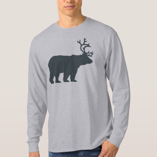 Beer Deer of Beer Silhouette T-shirt (Voorkant)