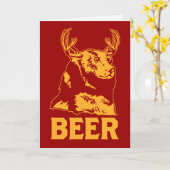 Beer + Der = Bier Kaart (Gele Bloem)