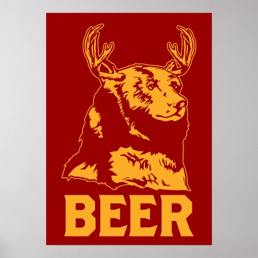 Beer + Der = Bier Poster (Voorkant)