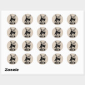 Beer + Der = Bier Ronde Sticker (Vel)