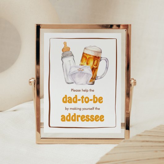 Beer Diaper Party Baby shower Envelope Station Poster