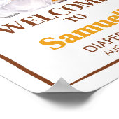 Beer Diaper Party Baby shower Welkom Poster (Hoek)