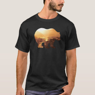 Beer Dierenbergen Kleurrijk Coyote Hunting Wild T-shirt
