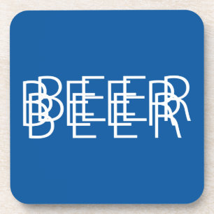 BEER Double Vision - Blue and White Onderzetter