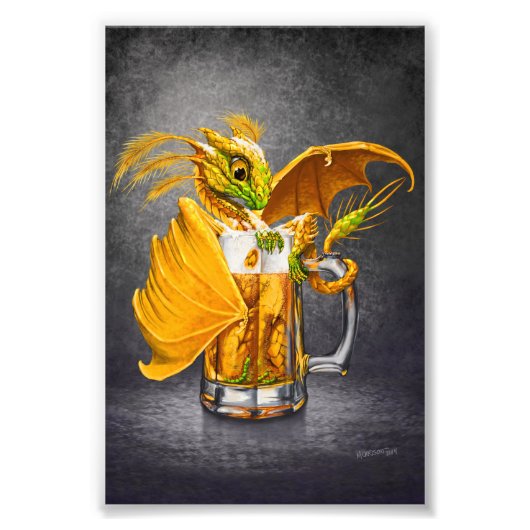 Beer Dragon 4x6 Afdrukken Foto Afdruk (Voorkant)
