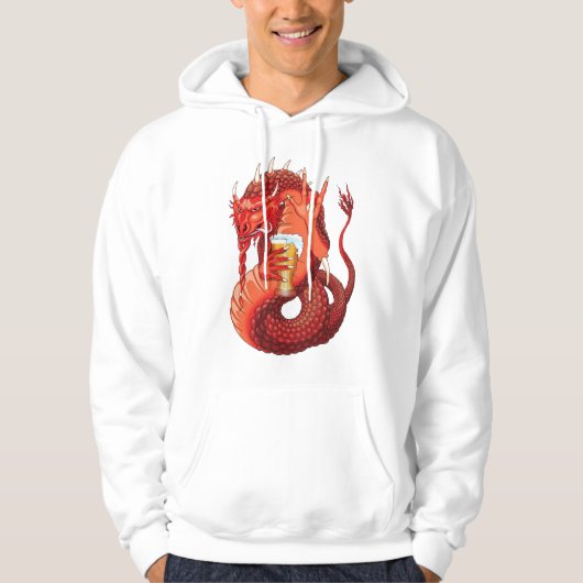 Beer Drink Dragon Mannen Hoodie (Voorkant)