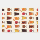Beer Drink Pattern Mannen Inpakpapier Vel (Voorkant 2)
