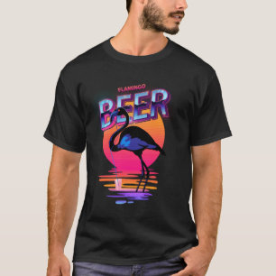 beer Drink zomerroze flamingo T-shirt