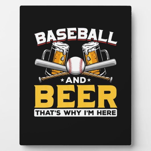 Beer Drinker Baseball Beer Humor Birthday Fotoplaat (Voorkant)