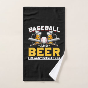 Beer Drinker Baseball Beer Humor Birthday Handdoek