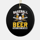 Beer Drinker Baseball Beer Humor Birthday Keramisch Ornament (Links)