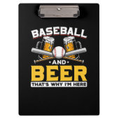 Beer Drinker Baseball Beer Humor Birthday Klembord (Voorkant)