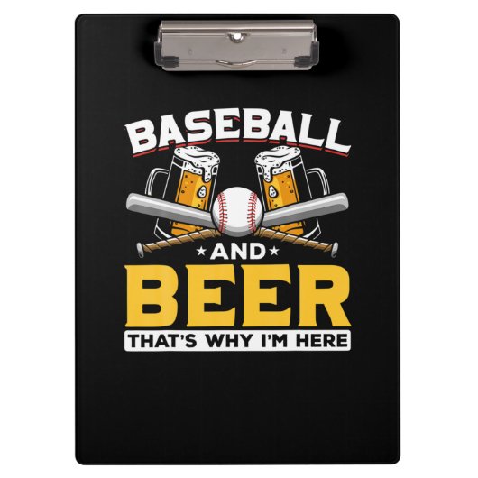 Beer Drinker Baseball Beer Humor Birthday Klembord (Voorkant)