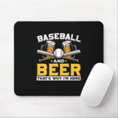 Beer Drinker Baseball Beer Humor Birthday Muismat (Met muis)