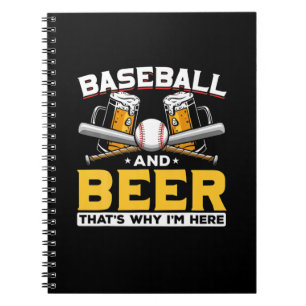 Beer Drinker Baseball Beer Humor Birthday Notitieboek