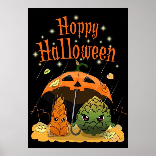Beer Drinker Beer Happy Halloween Poster (Voorkant)
