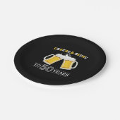 Beer Drinker Cheers and Beers to 50 Years Birthday Papieren Bordje (Gekanteld)
