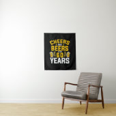 Beer Drinker Cheers And Beers To My 60 Years Birth Wandkleed (In situ)