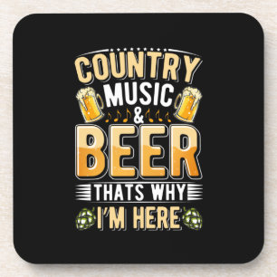 Beer Drinker Country Music Beer Drink Birthday Bier Onderzetter