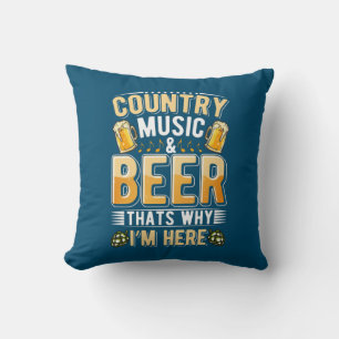 Beer Drinker Country Music Beer Drink Birthday Kussen