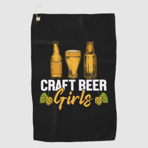 Beer Drinker Craft Beer Girls Birthday Golfhanddoek