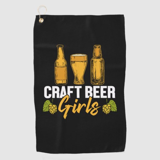 Beer Drinker Craft Beer Girls Birthday Golfhanddoek (Voorkant)