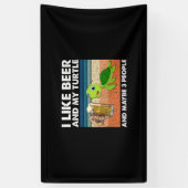 Beer Drinker I Like Beer And My Turtle Birthday Spandoek (Verticaal)