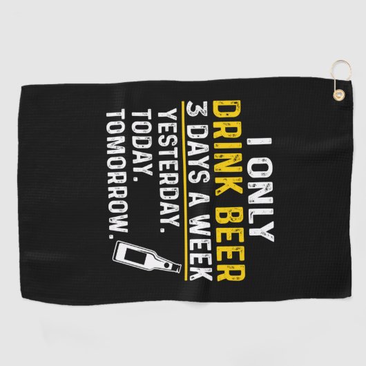 Beer Drinker I Only Drink Beer Birthday Golfhanddoek (Horizontaal)