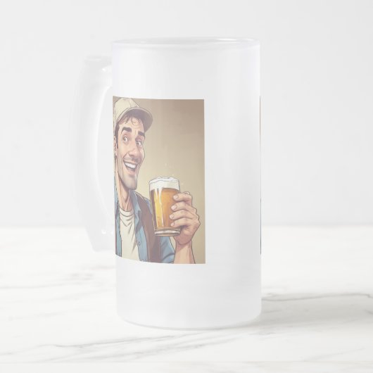 Beer Drinker Matglas Bierpul (Voorkant links)